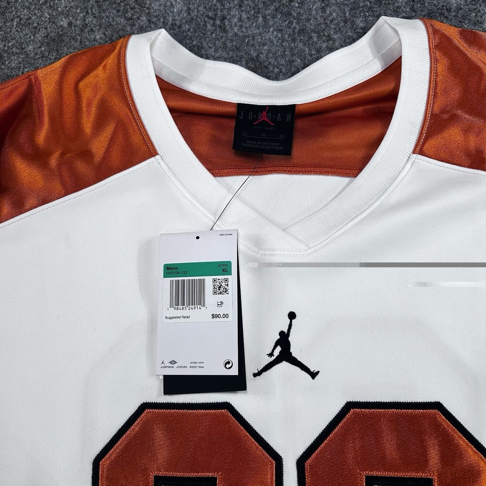 Jordan Mens Brooklyn Collegiate Hockey Jersey Size XL White Orange HV0109 133 - Picture 10 of 12